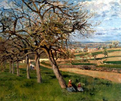 Camille Pissarro Pommiers en fleurs oil painting image
